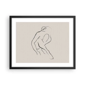 Plakat i sort ramme - Intim skitse - 50x40 cm