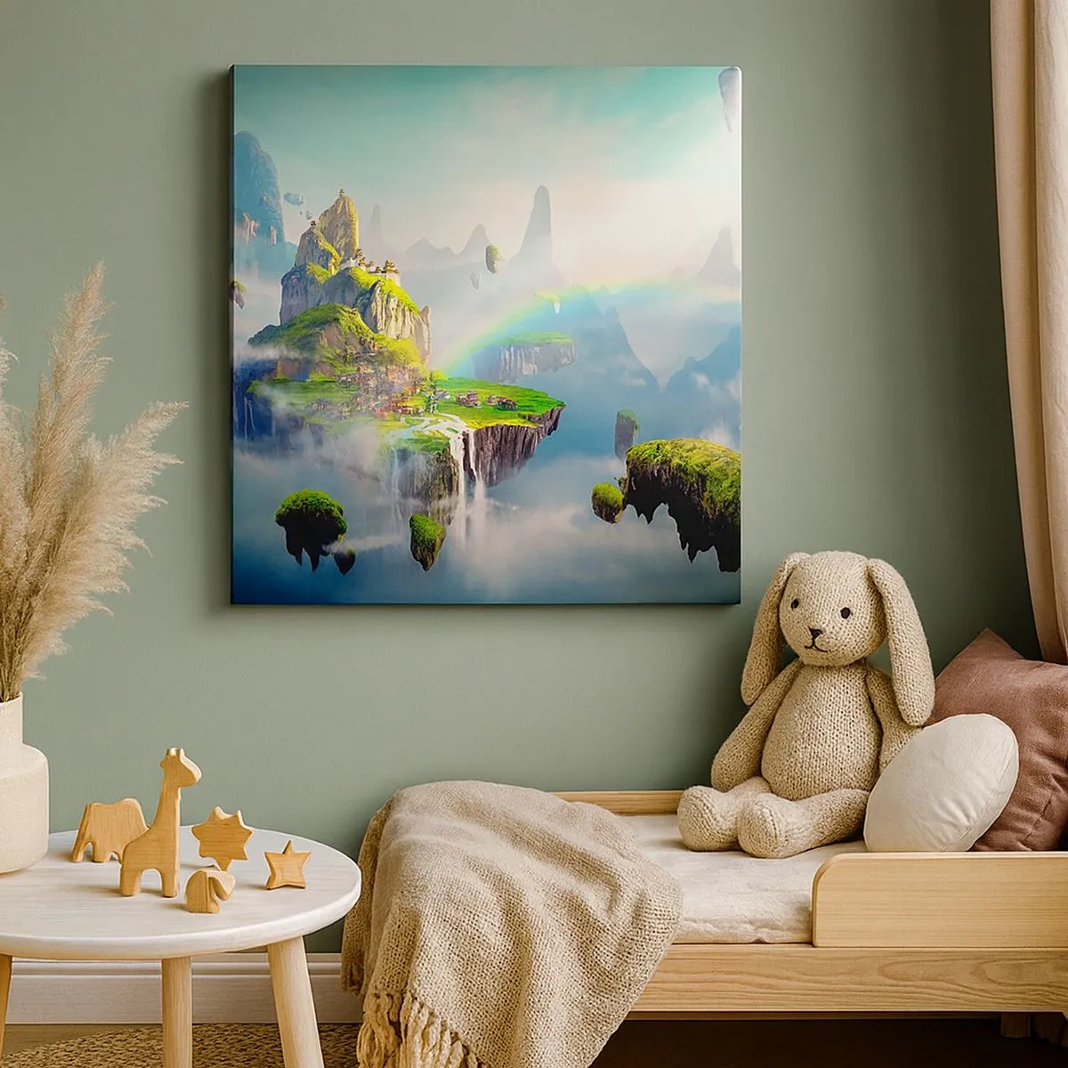 Lærredstryk - Billede på lærred - Midden - lykkelige øer - 30x30 cm