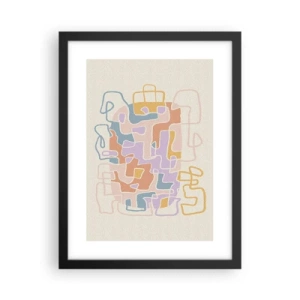 Plakat i sort ramme - Labyrint - et glædeligt eventyr - 30x40 cm