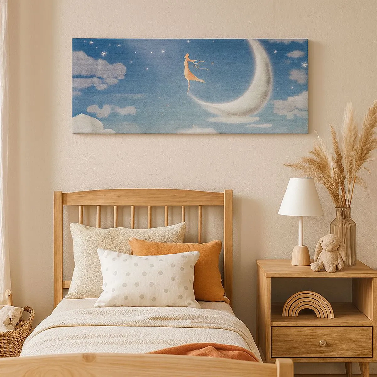 Lærredstryk - Billede på lærred - Blå bejler - 100x40 cm