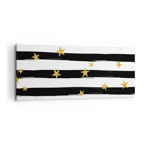 Lærredstryk - Billede på lærred - Vi blev alle født under en heldig stjerne - 120x50 cm