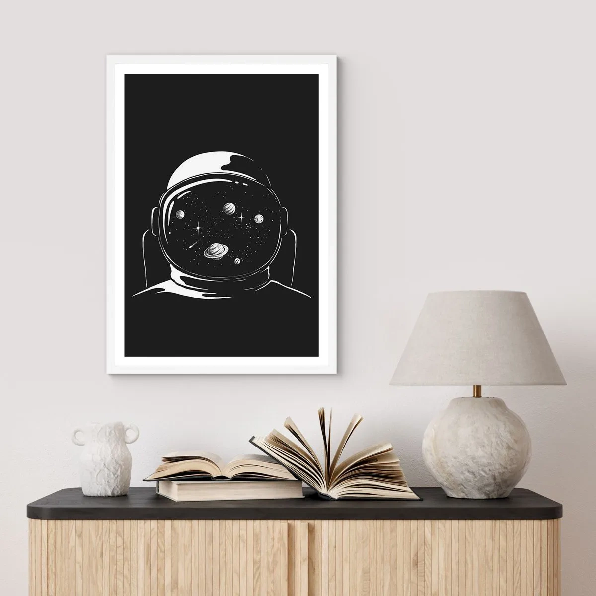 Plakat i hvid ramme - Flot udsigt - 50x70 cm