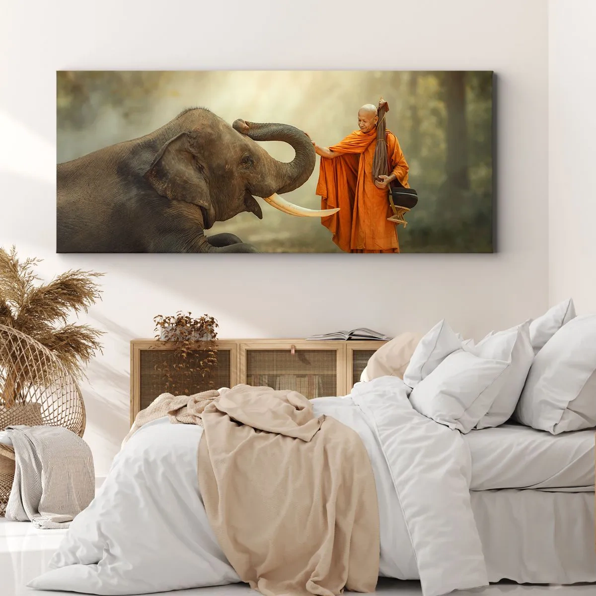 Lærredstryk - Billede på lærred - Møde på ferien - 100x40 cm