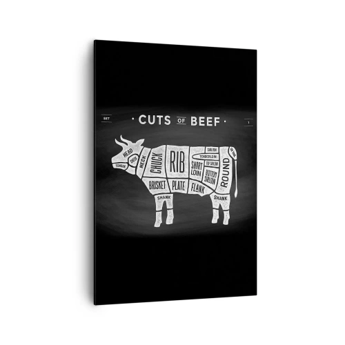 Lærredstryk - Billede på lærred - Slagterens grundbog - 70x100 cm