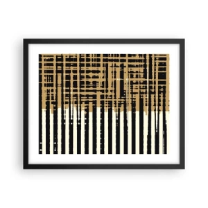 Plakat i sort ramme - Arkitektonisk abstraktion - 50x40 cm
