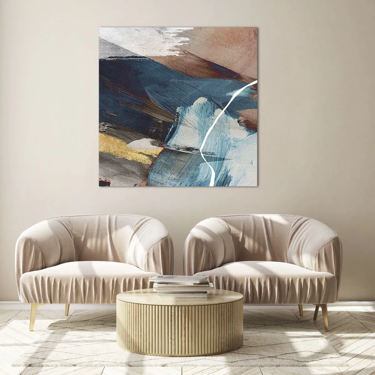 Billede på glas - Med flair og energi - 50x50 cm