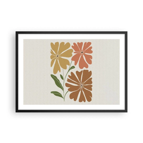 Plakat i sort ramme - Natur og geometri - 70x50 cm