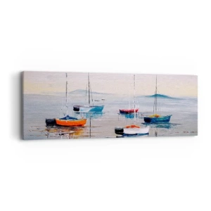 Lærredstryk - Billede på lærred - Et velfortjent hvil - 90x30 cm