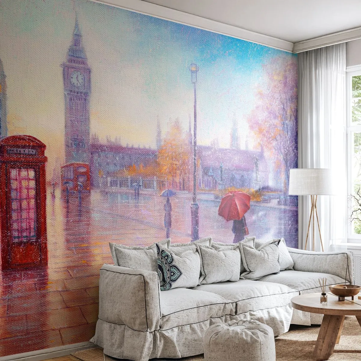 Fototapet Premium Canvas - En efterårsdag i London - By, London, Arkitektur - 200x140 cm
