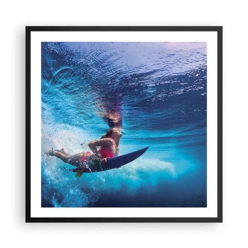 Plakat i sort ramme - Dybden af glæde - 60x60 cm