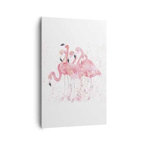 Lærredstryk - Billede på lærred - Lyserød ansambl - 80x120 cm