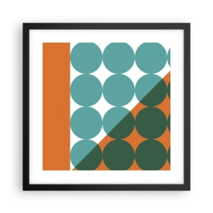 Plakat i sort ramme - Op og over - 40x40 cm