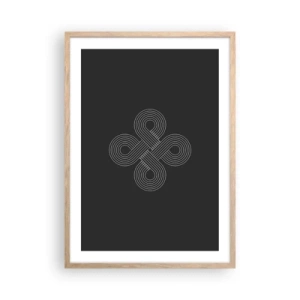 Plakat i ramme af lyst egetræ - I den keltiske ånd - 50x70 cm