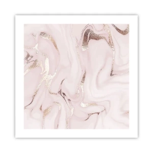 Plakat - I et lyserødt tørklæde - 50x50 cm