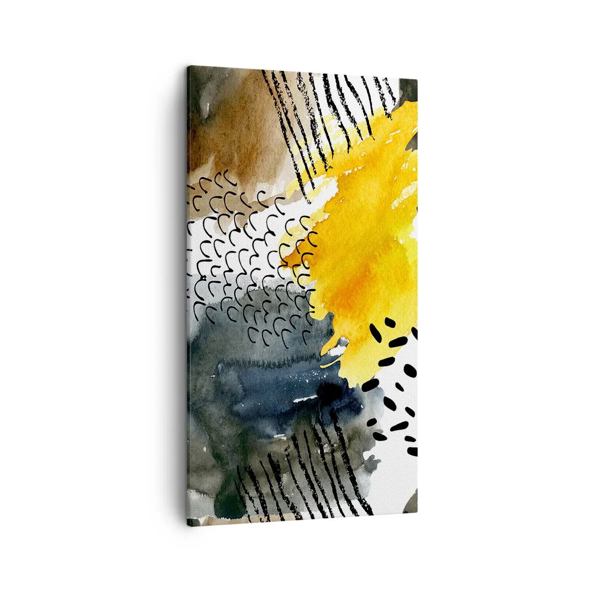 Lærredstryk - Billede på lærred - Et møde mellem elementerne - 45x80 cm