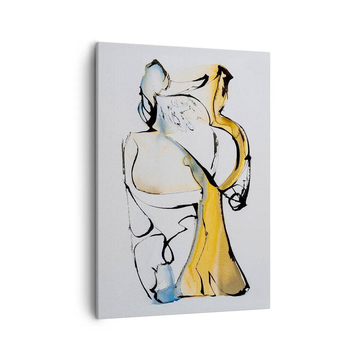 Lærredstryk - Billede på lærred - Abstraktion af glas - 50x70 cm