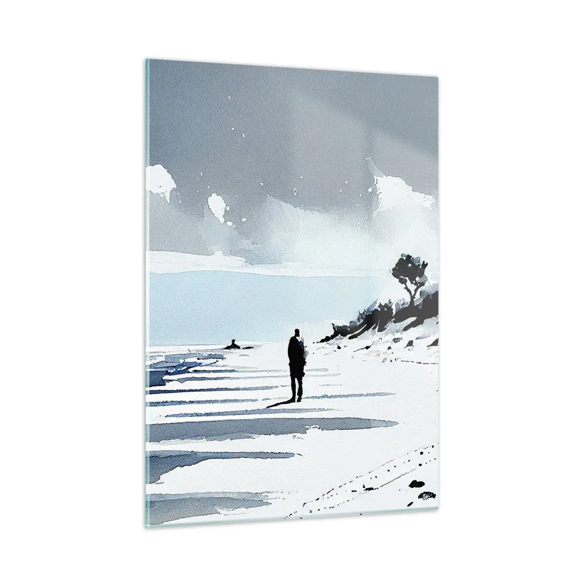 Billede på glas - Alene - 50x70 cm