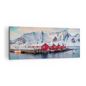 Lærredstryk - Billede på lærred - Nordlig tilbagetrækning - 100x40 cm