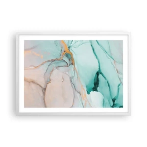 Plakat i hvid ramme - Dans af former og farver - 70x50 cm