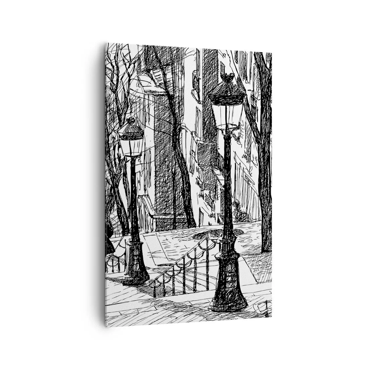 Lærredstryk - Billede på lærred - Kærlighedshistorie eller skrækhistorie? - 80x120 cm