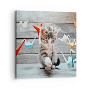 Lærredstryk - Billede på lærred - Første lektion - 70x70 cm