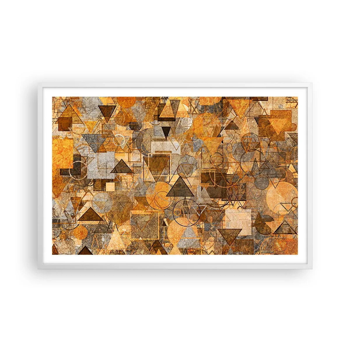 Plakat i hvid ramme - Verden i form - 91x61 cm