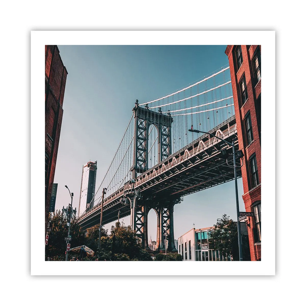 Plakat - Over byens bølger - 60x60 cm