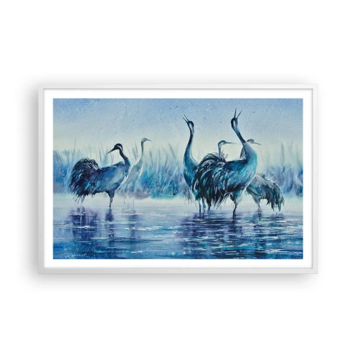 Plakat i hvid ramme - Morgenmøde - 91x61 cm