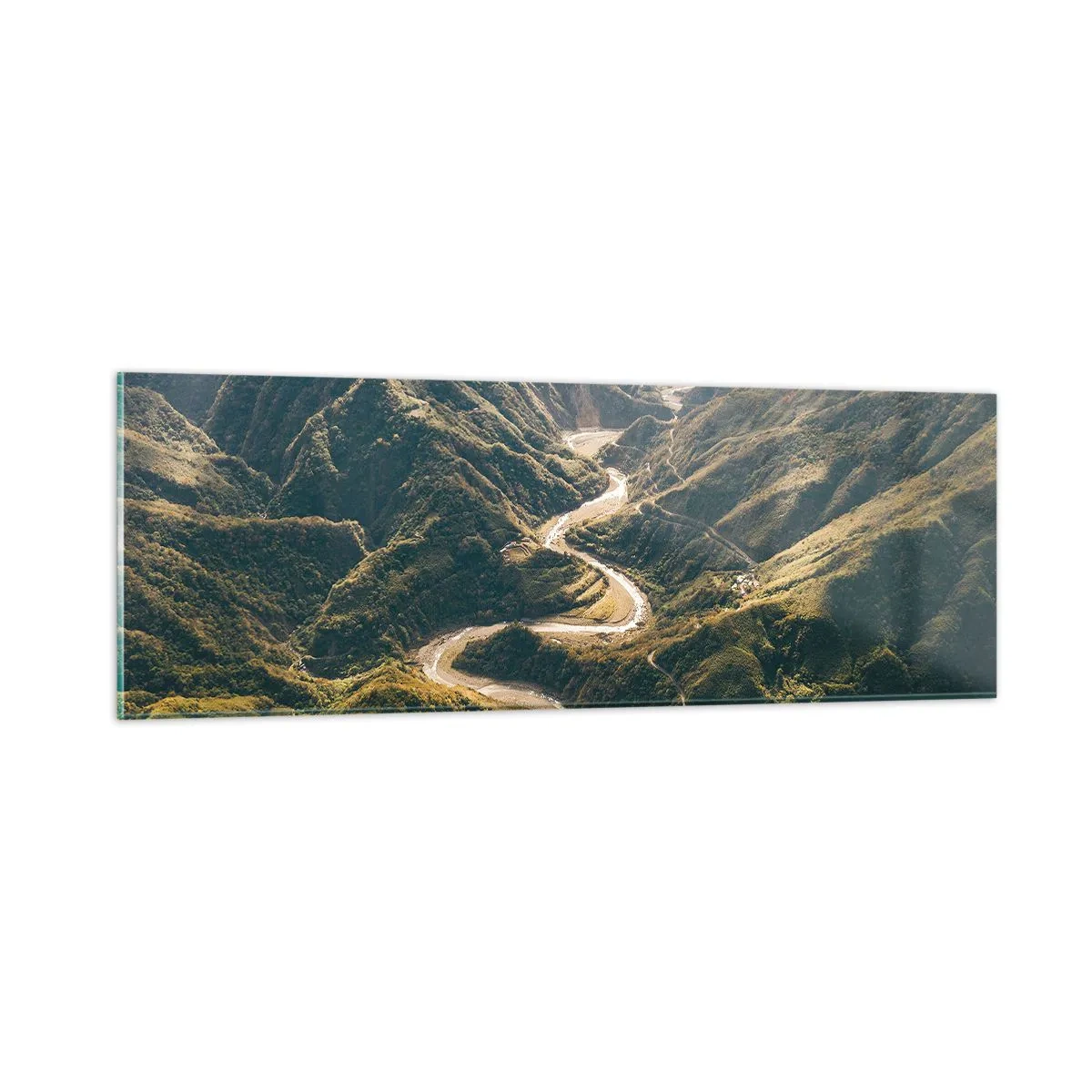 Billede på glas - Direkte fra hjertet af bjergene - 90x30 cm