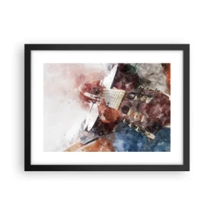 Plakat i sort ramme - Og hvad synes du? - 40x30 cm