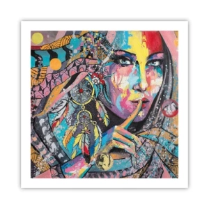 Plakat - Vær tavs, indtil du forstår - 60x60 cm