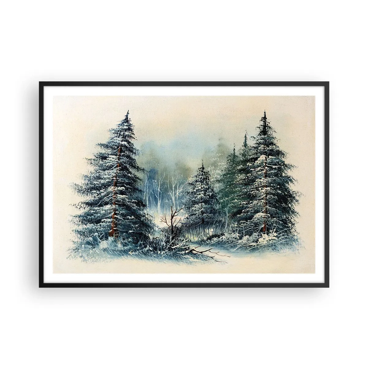 Plakat i sort ramme - Klar til jul - 100x70 cm