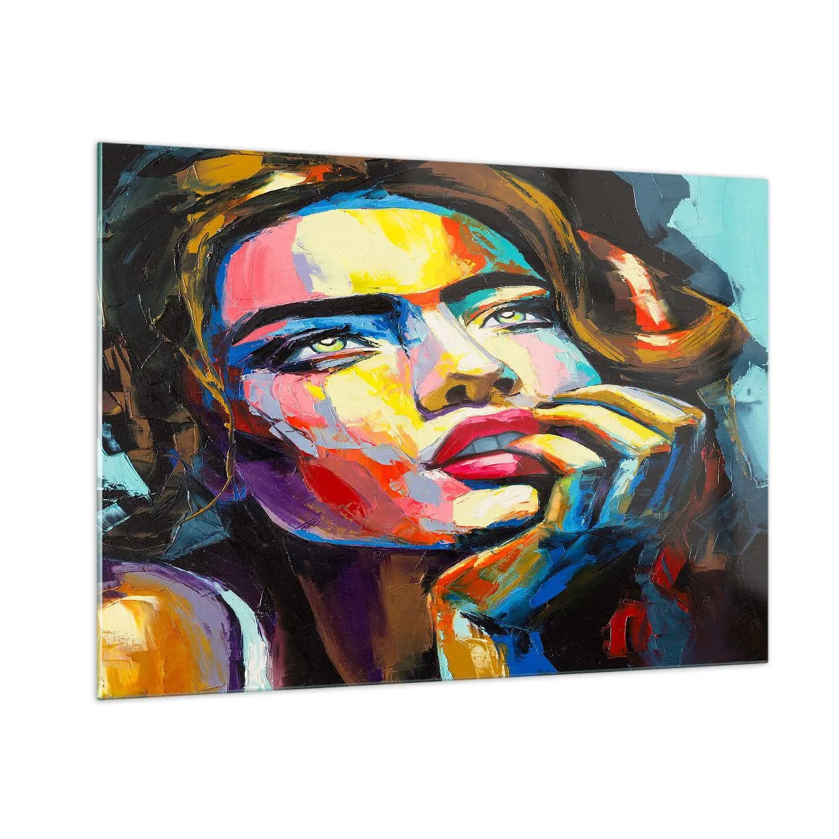 Billede på glas - Drømme som fugle svæver gennem himlen - 100x70 cm