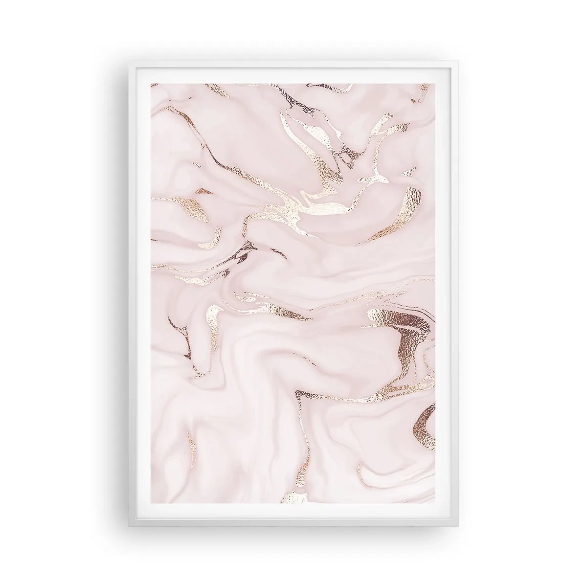 Plakat i hvid ramme - I et lyserødt tørklæde - 70x100 cm