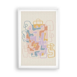 Plakat i hvid ramme - Labyrint - et glædeligt eventyr - 61x91 cm