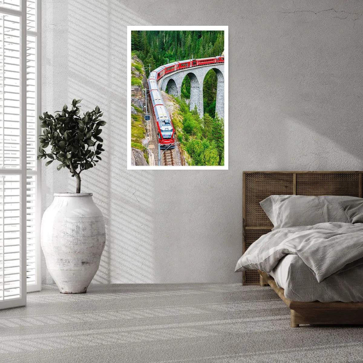 Plakat - Udsigt over bjergene til gengæld - 70x100 cm