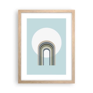 Plakat i ramme af lyst egetræ - Uimodståelig tiltrækningskraft - 30x40 cm