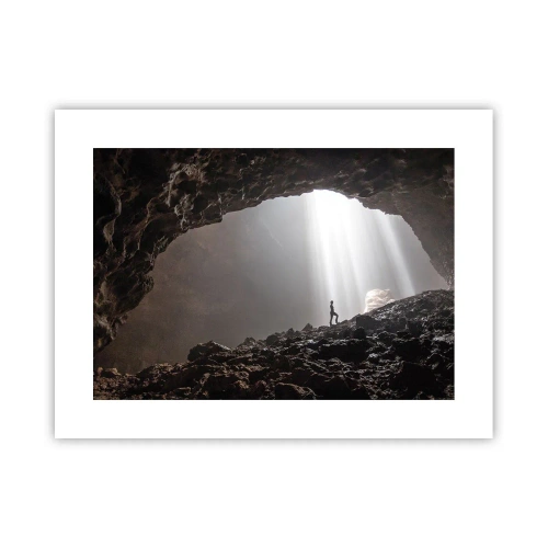 Plakat - Lysende grotte - 40x30 cm
