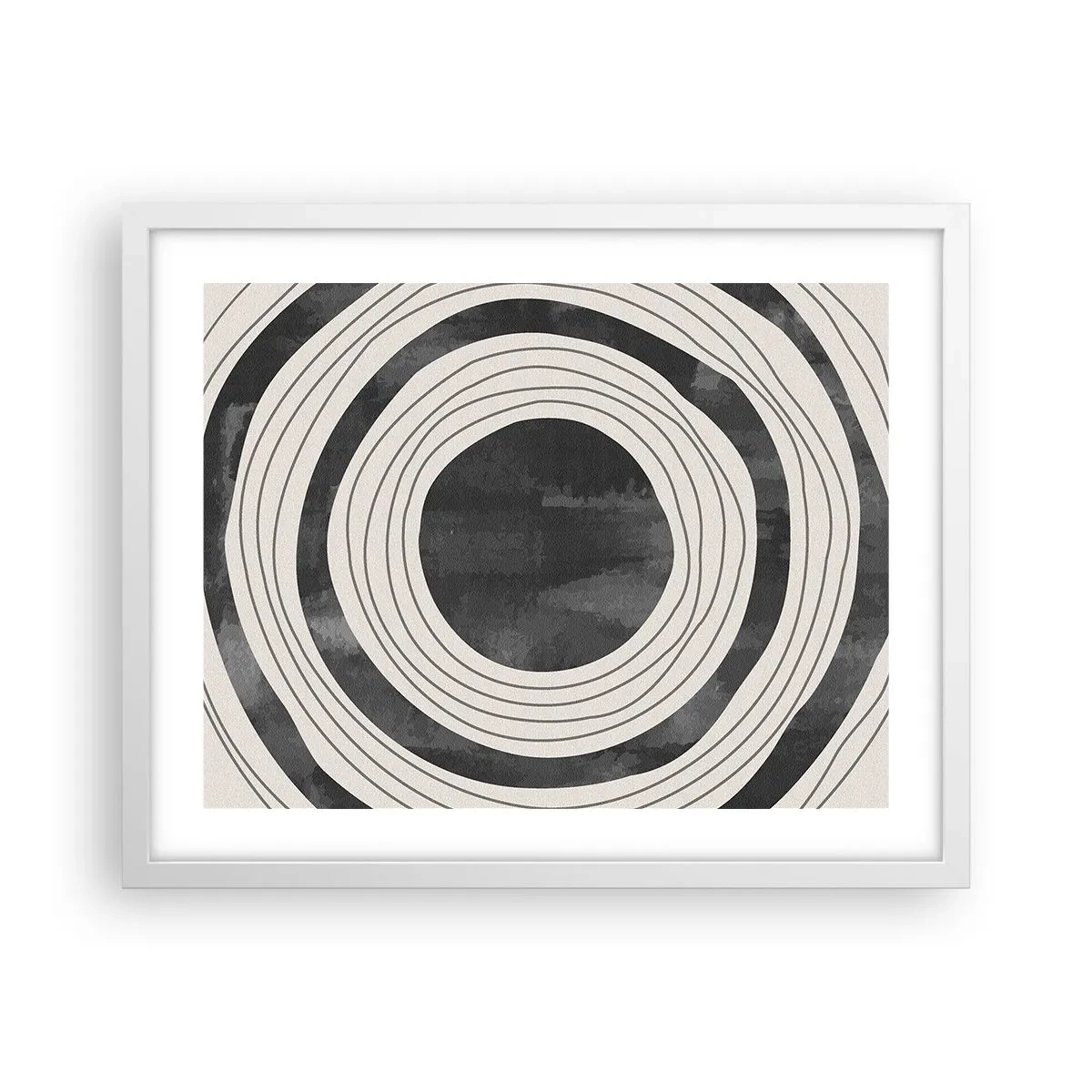 Plakat i hvid ramme - Lige til det punkt - 50x40 cm