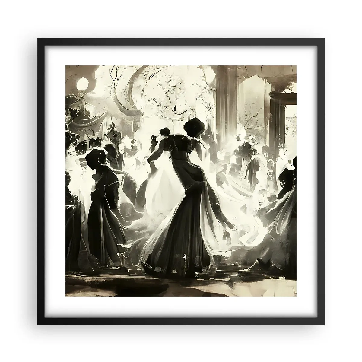Plakat i sort ramme - Den store maskerade - 50x50 cm