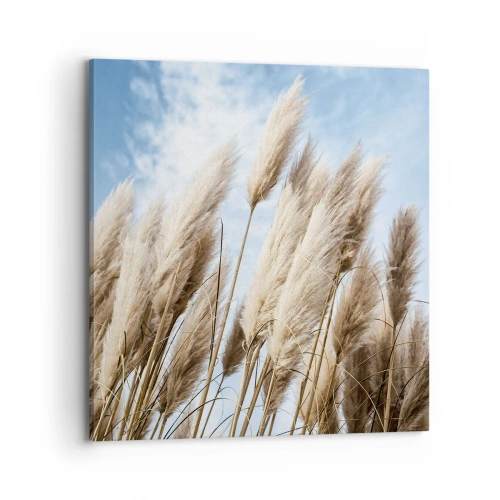 Lærredstryk - Billede på lærred - Solrig og blæsende kærtegn - 70x70 cm
