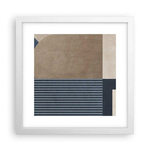 Plakat i hvid ramme - En komposition af enkelhed og rundhed - 30x30 cm