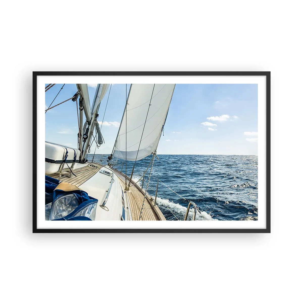 Plakat i sort ramme - Ahoj , eventyr - 91x61 cm