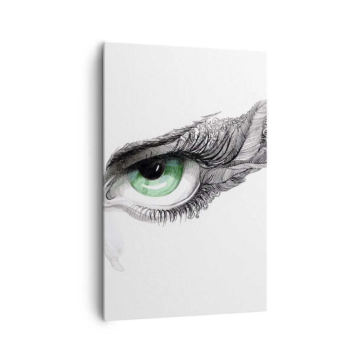 Lærredstryk - Billede på lærred - Smuk og klar til at angribe - 80x120 cm