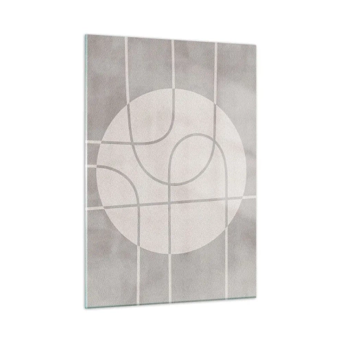 Billede på glas - Cirkulær og lige frem - 50x70 cm
