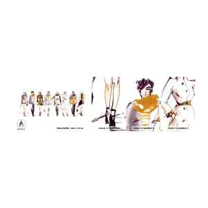 Prøve Fototapet Selvklæbende Deluxe Sticker - Diskret elegance, afslappet elegance - Kvinde, Model, Mode - 100x30 cm