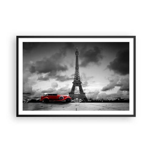 Plakat i sort ramme - For ikke så længe siden i Paris - 91x61 cm