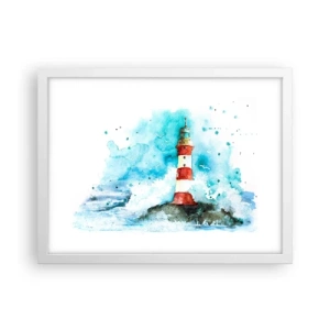 Plakat i hvid ramme - Elementernes enhed - 40x30 cm