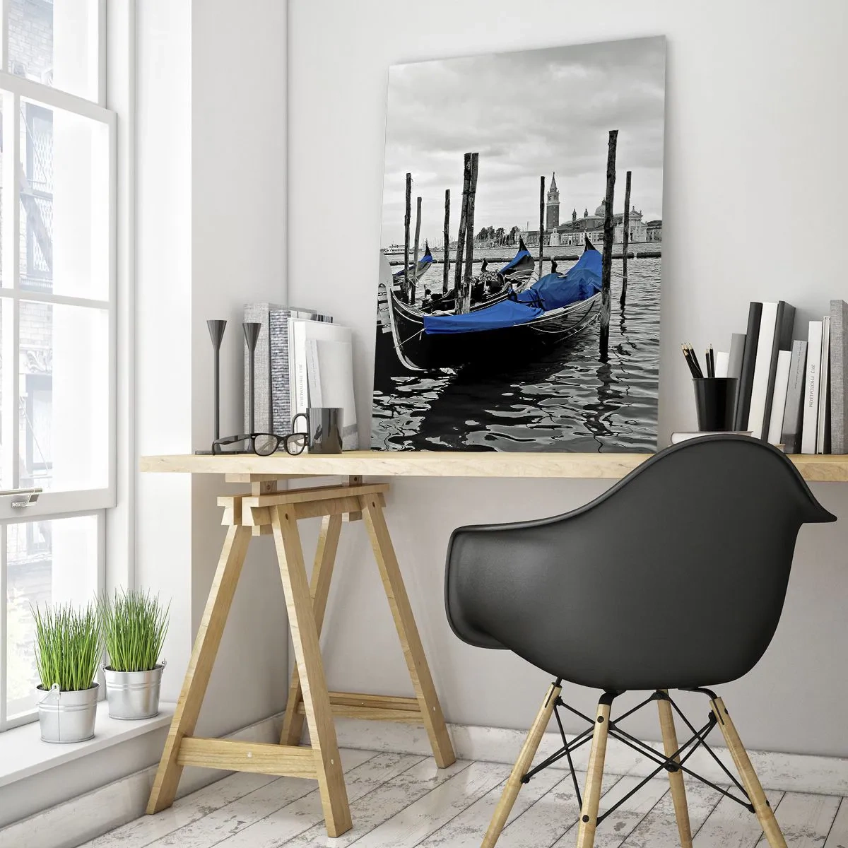Billede på glas - Eftertænksomt Venedig - 50x70 cm