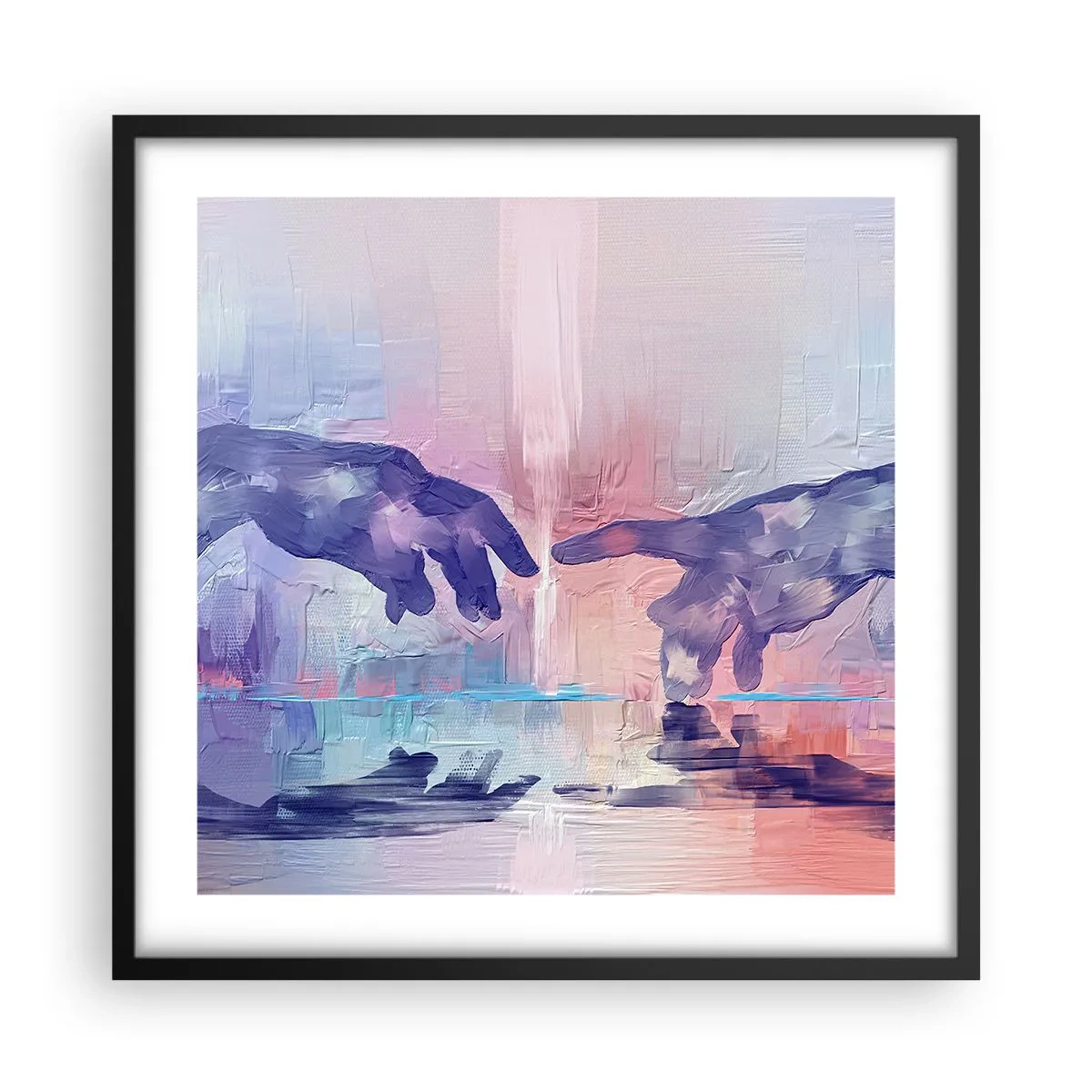 Plakat i sort ramme - Den guddommelige gnist af liv - 50x50 cm